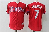 Philadelphia Phillies #7 Maikel Franco Red 2017 Spring Training New Cool Base Stitched Jersey,baseball caps,new era cap wholesale,wholesale hats